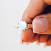 Mother of Pearl Signet Ring Gallery Thumbnail