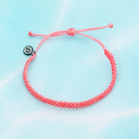 Pink Half Flat Woven Bracelet Gallery Thumbnail