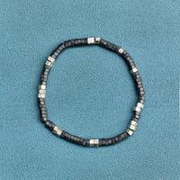 Men's Faceted Pyrite Stretch Bracelet Gallery Thumbnail