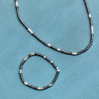 Men's Faceted Pyrite Bead Necklace Gallery Thumbnail