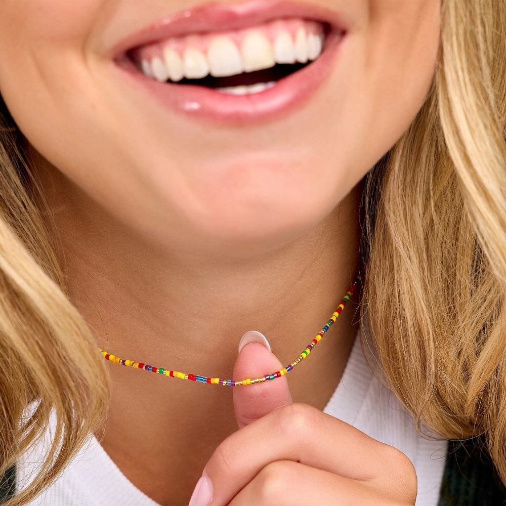 Rainbow Bead Choker 2