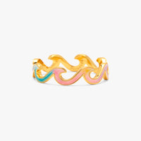 Tie Dye Enamel Wave Ring