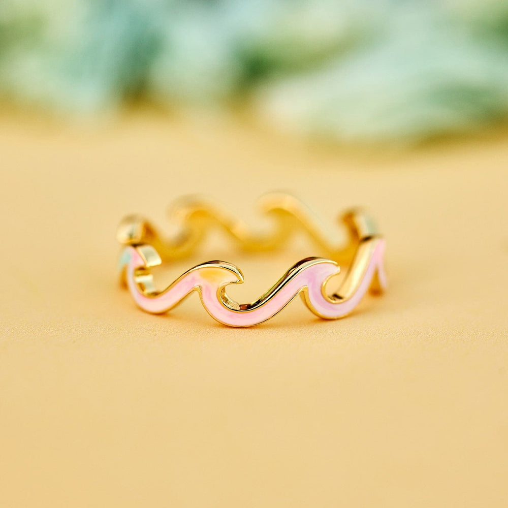 Tie Dye Enamel Wave Ring 8