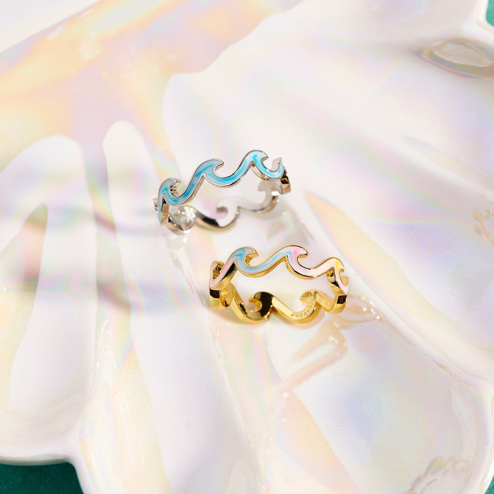 Tie Dye Enamel Wave Ring 5