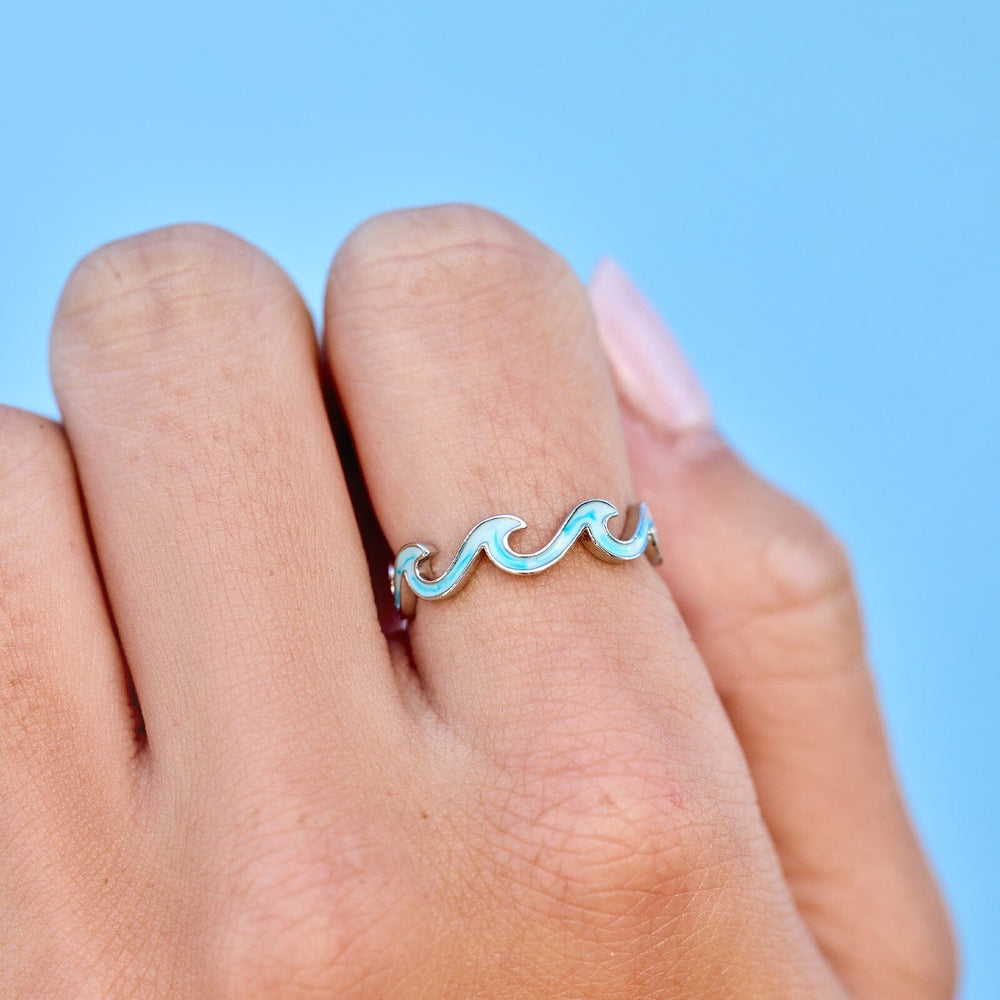 Tie Dye Enamel Wave Ring 4