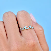 Tie Dye Enamel Wave Ring Gallery Thumbnail