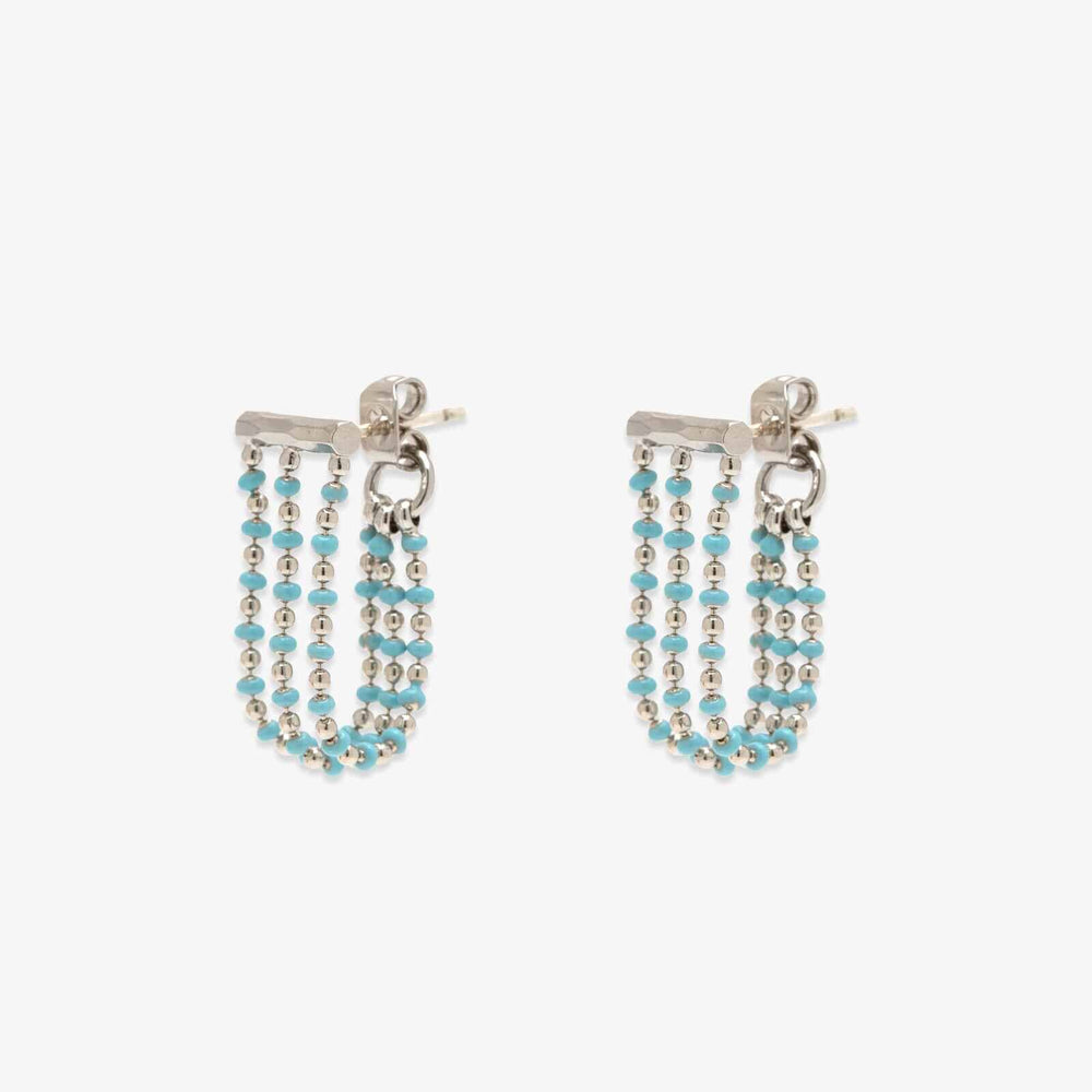 Dainty Enamel Chain Wrap Earrings 1