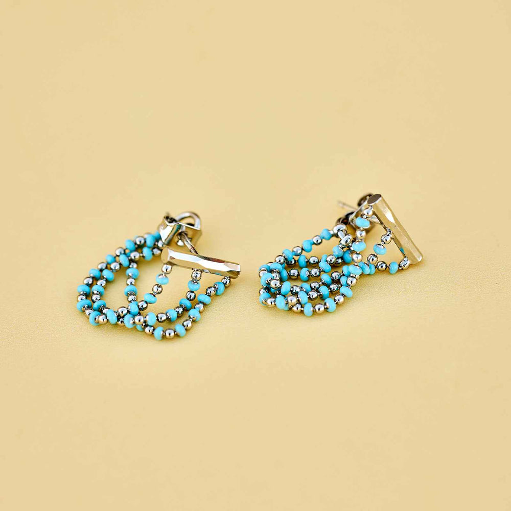 Dainty Enamel Chain Wrap Earrings 4