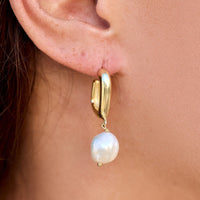 Pearl Hoop Earrings Gallery Thumbnail