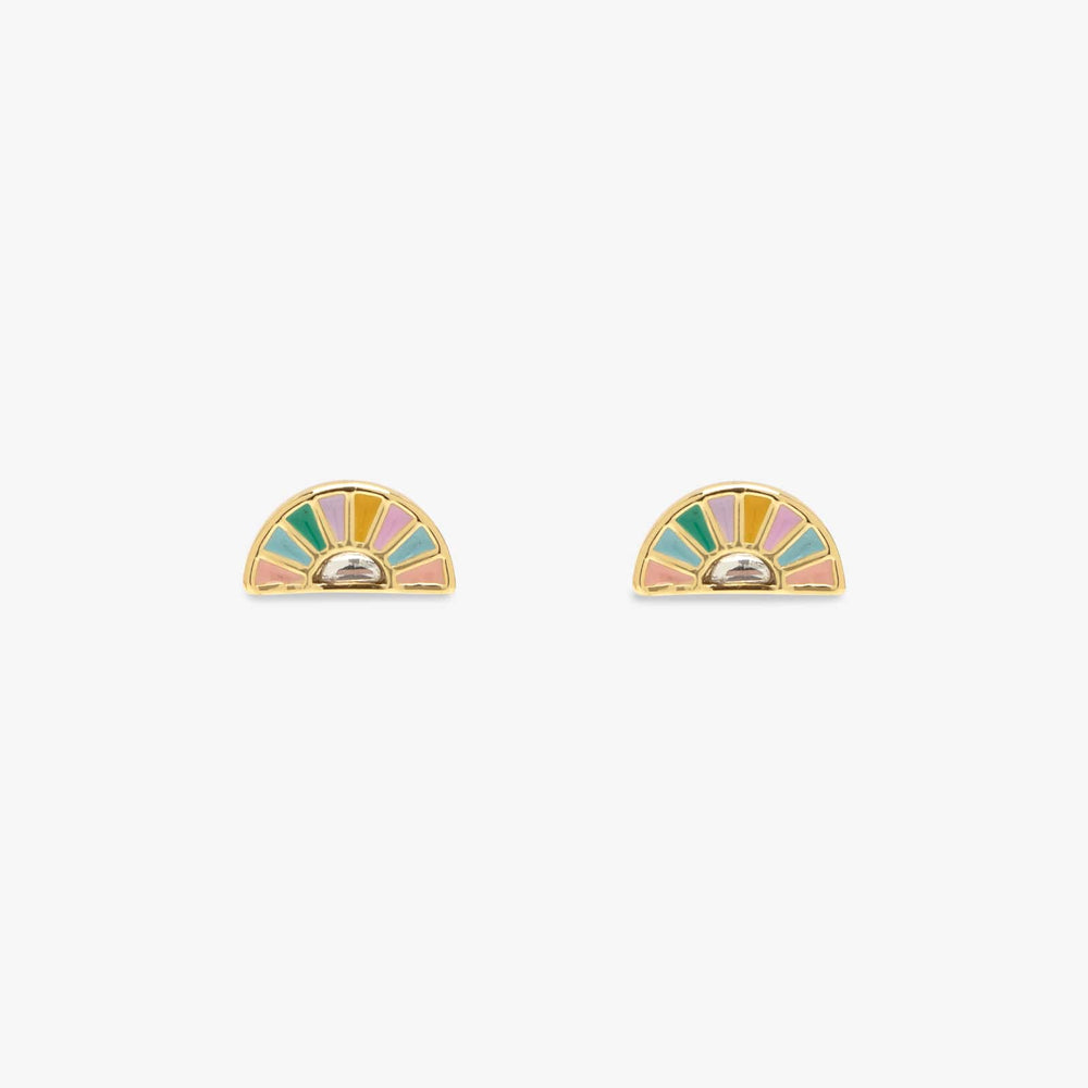 Sunset Striped Stud Earrings 1