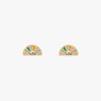 Sunset Striped Stud Earrings Gallery Thumbnail