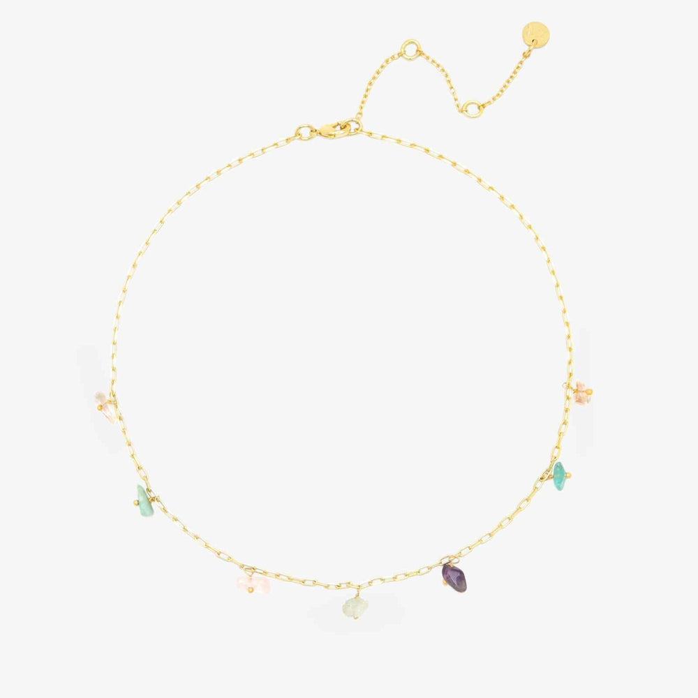 Gemstone Drop Chain Choker 1