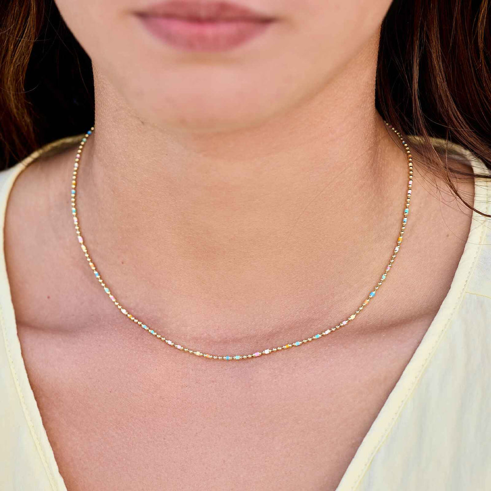 Dainty Enamel Chain Choker 3