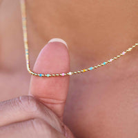 Dainty Enamel Chain Choker Gallery Thumbnail