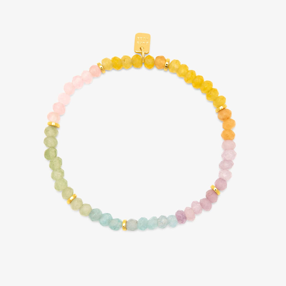 Ombre Rainbow Bead Stretch Bracelet 1