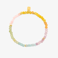 Ombre Rainbow Bead Stretch Bracelet Gallery Thumbnail