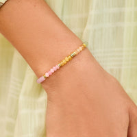 Ombre Rainbow Bead Stretch Bracelet Gallery Thumbnail