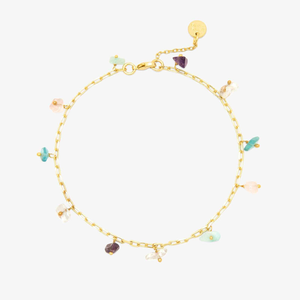 Gemstone Drop Chain Anklet 1