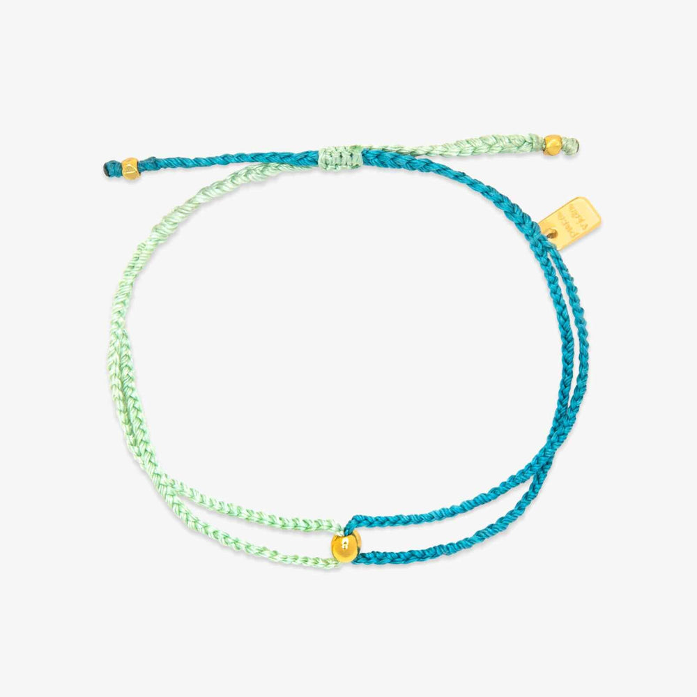 Blue Two-Tone Dainty Bracelet 1