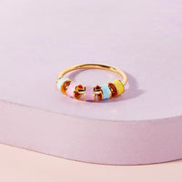 Mental Health Pastel Enamel Bead Fidget Ring Gallery Thumbnail