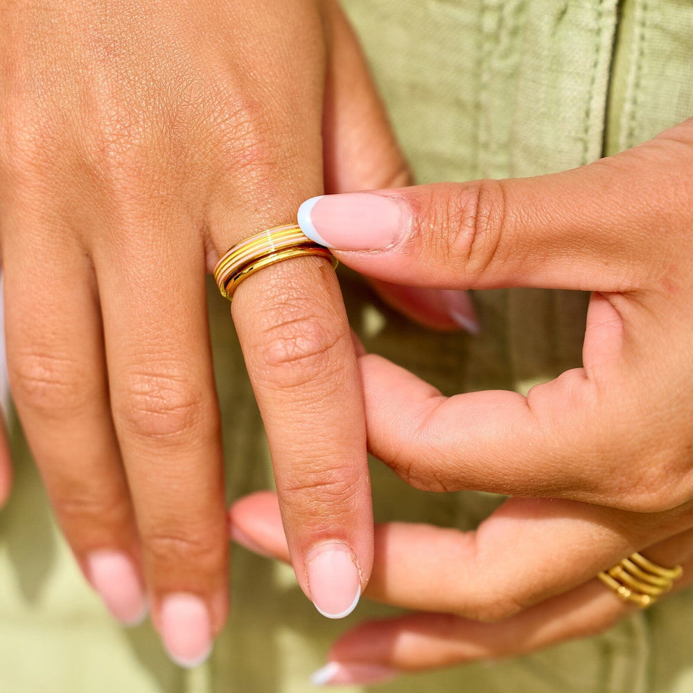 Mental Health Pastel Stripe Fidget Ring 2