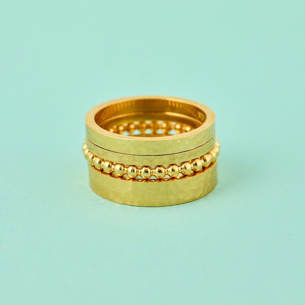 Gold Surfrider Ring Stack 4