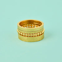 Gold Surfrider Ring Stack Gallery Thumbnail