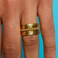 Gold Surfrider Ring Stack Gallery Thumbnail