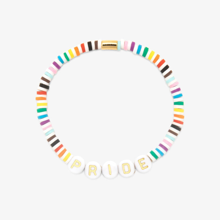 Pride Letter Bead Stretch Bracelet