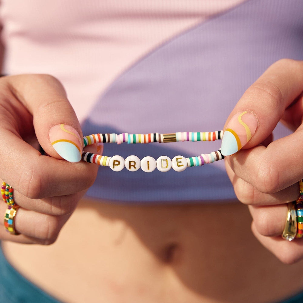 Pride Letter Bead Stretch Bracelet 4