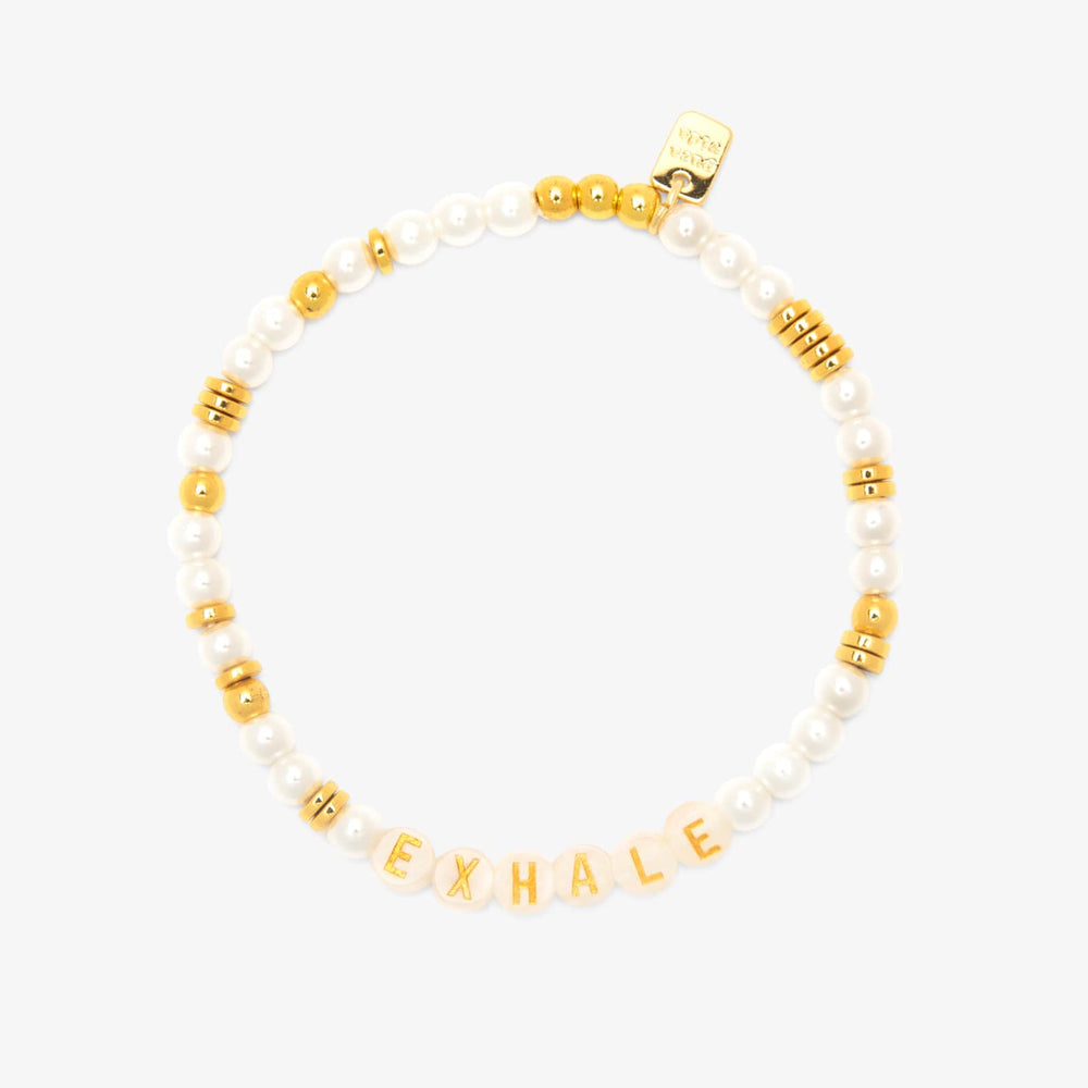 Mental Health Awareness Exhale Bead Stretch Bracelet 1