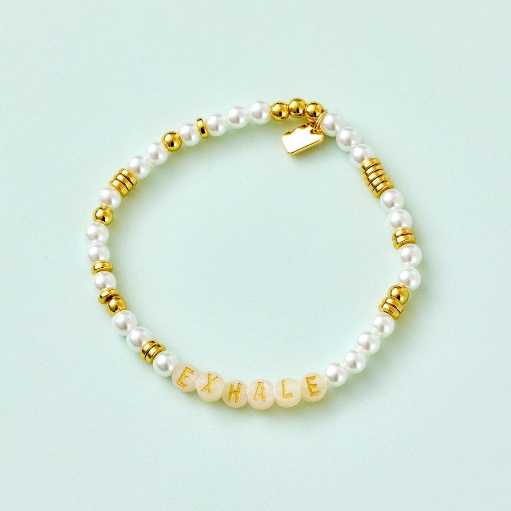 Mental Health Awareness Exhale Bead Stretch Bracelet 4