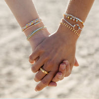 Mental Health Awareness Exhale Bead Stretch Bracelet Gallery Thumbnail