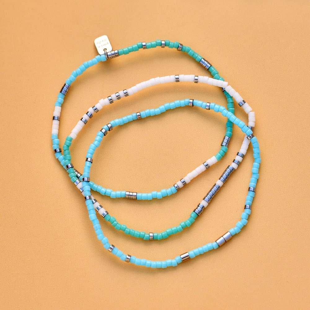 Seafoam Dream Stretch Bracelet Set of 3 3