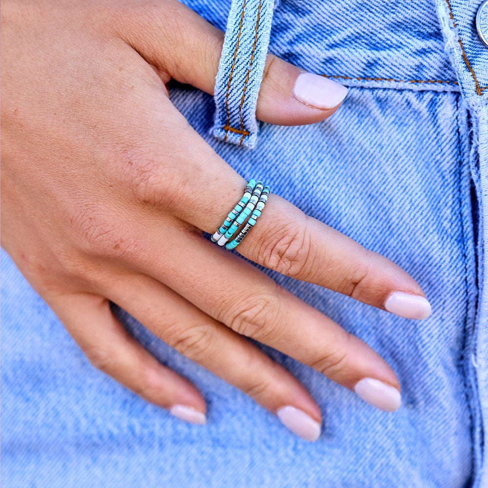 Seafoam Dream Stretch Ring Set of 3 2