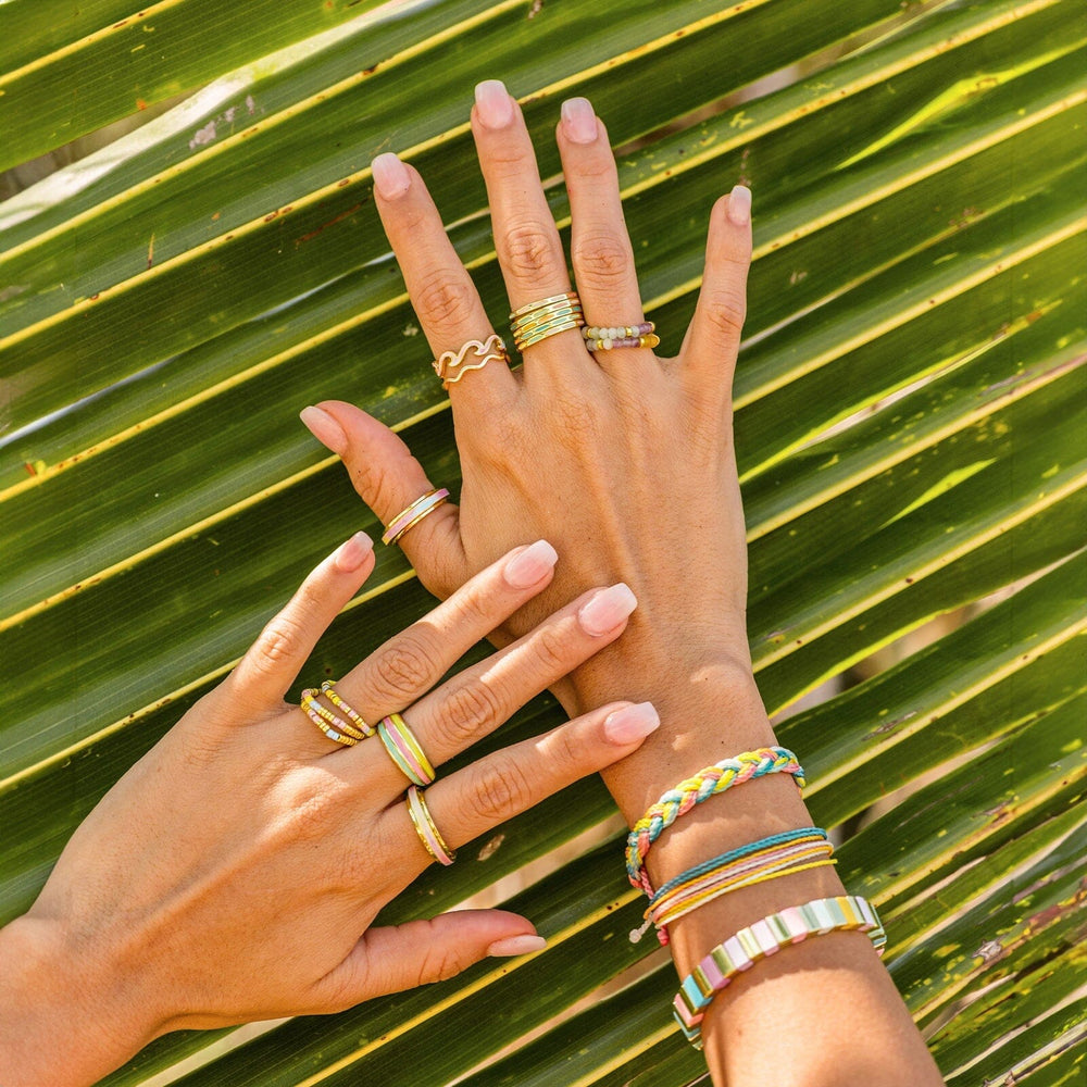 Sunset Beach Stretch Ring Set of 3 8