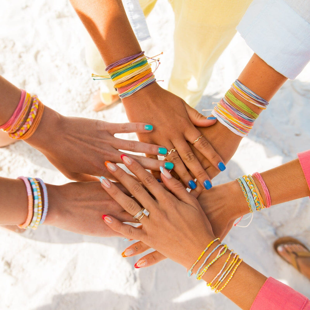 Mixed Bead Sunset Beach Stretch Bracelet Set of 8 7