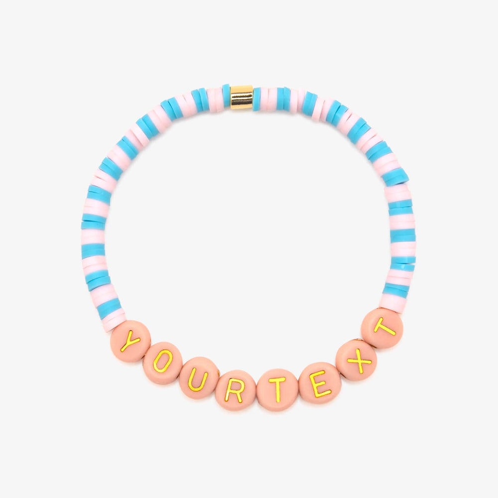 Cotton Candy Vinyl Disc Stretch Bracelet 1