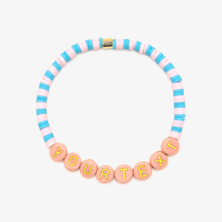 Cotton Candy Vinyl Disc Stretch Bracelet