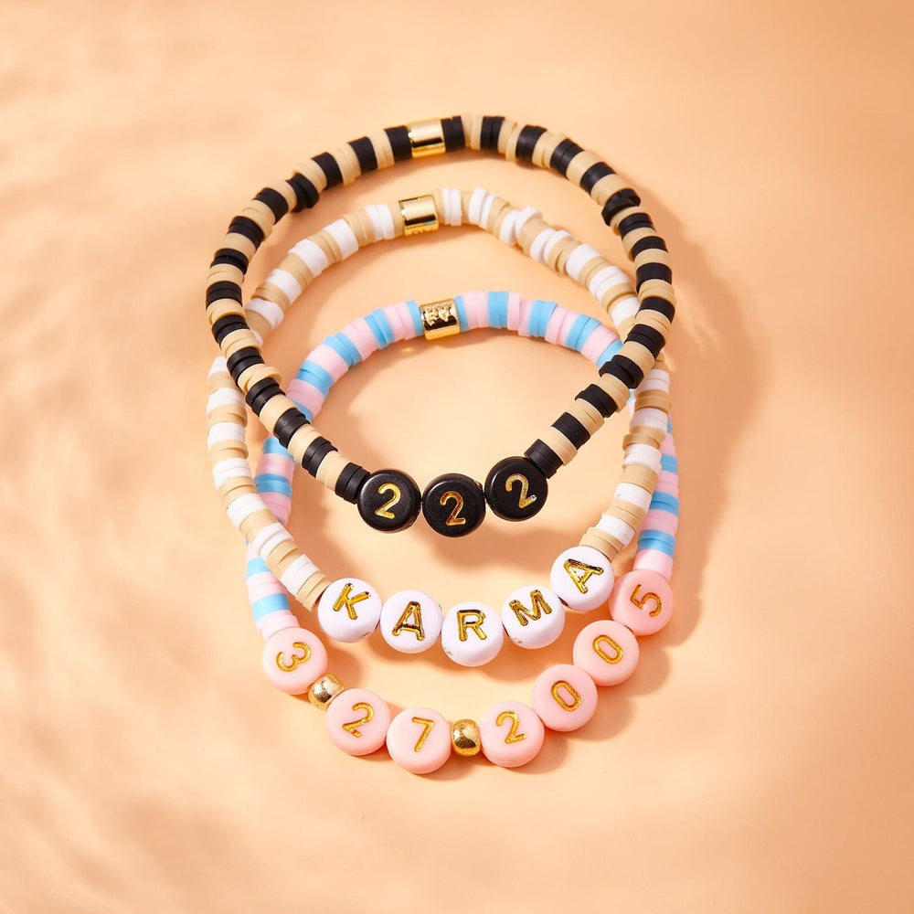 Cotton Candy Vinyl Disc Stretch Bracelet 4