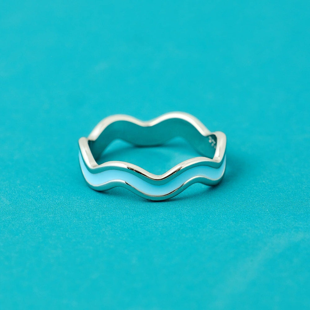 Surfrider Enamel Wiggle Ring 2