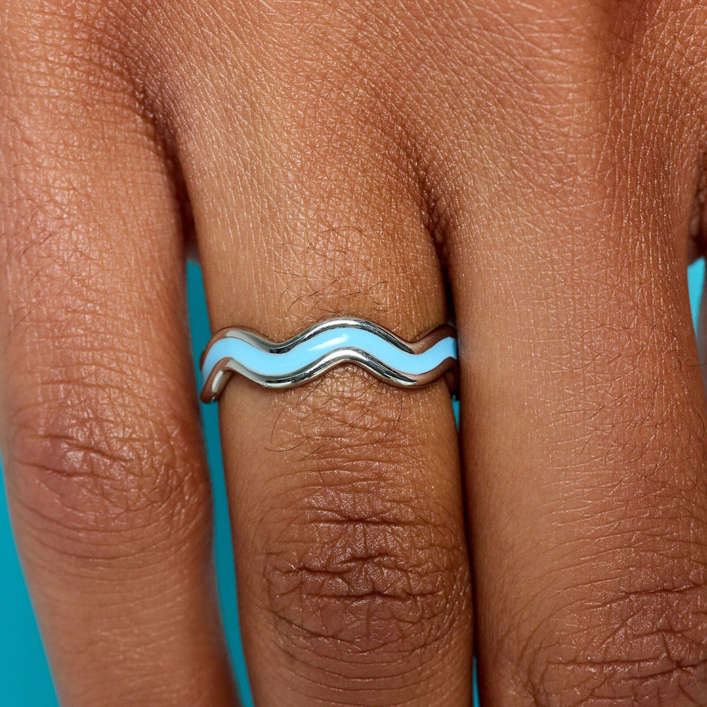 Surfrider Enamel Wiggle Ring 3