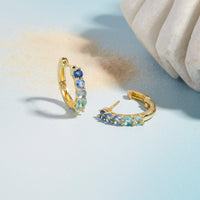 Surfrider Ombre Stone Hoop Earrings Gallery Thumbnail