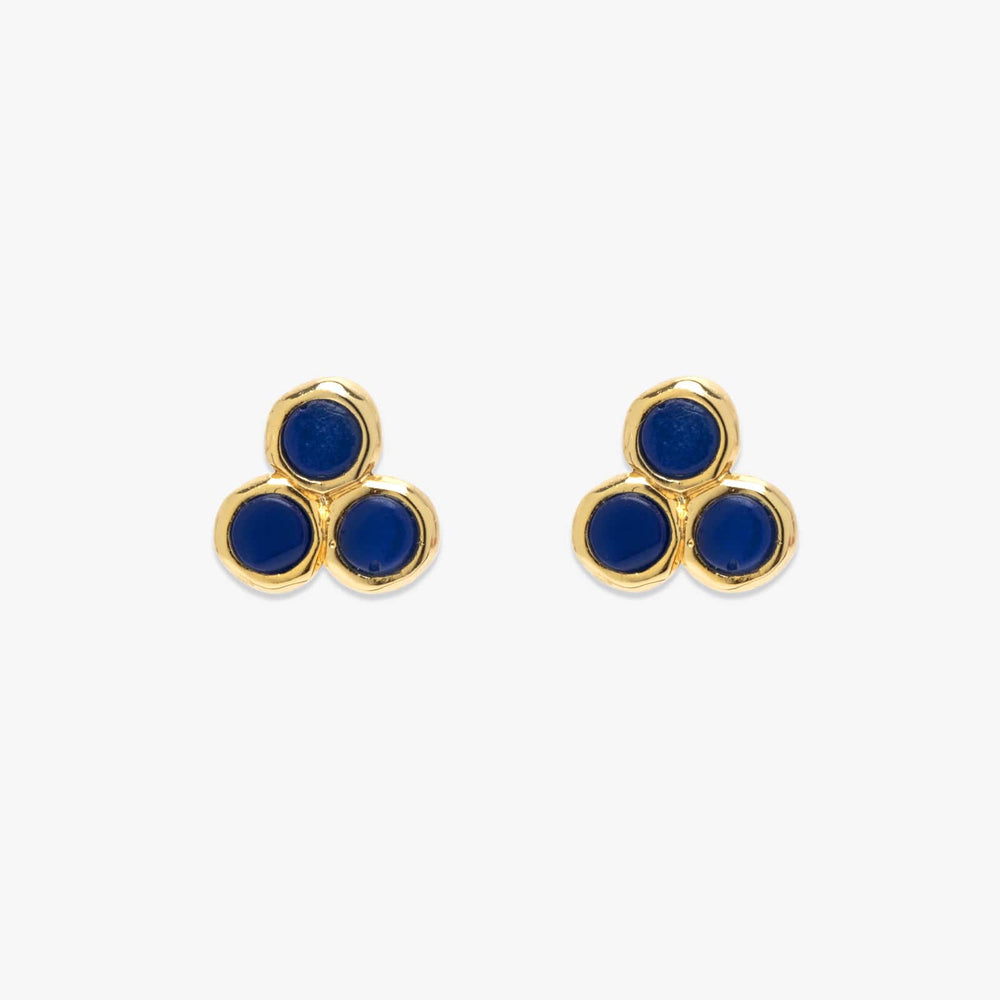 Three Stone Stud Earrings 1