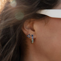 Three Stone Stud Earrings Gallery Thumbnail