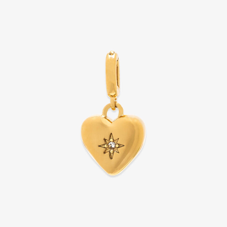 Harper Starburst Heart Charm