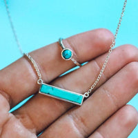 Turquoise Bar Necklace Gallery Thumbnail