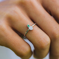 Enamel Pineapple Ring Gallery Thumbnail