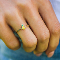 Enamel Pineapple Ring Gallery Thumbnail