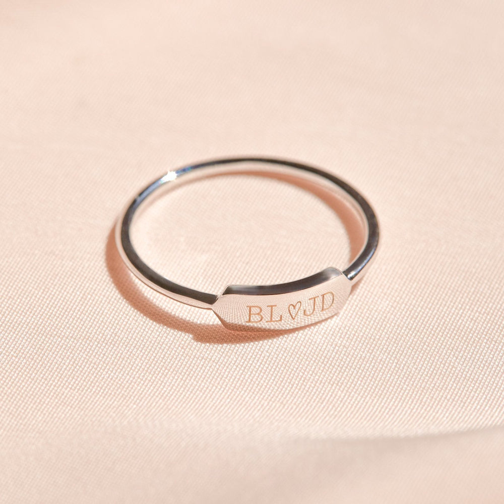 Engravable Bar Ring 9